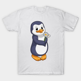 Penguin with Daisy T-Shirt